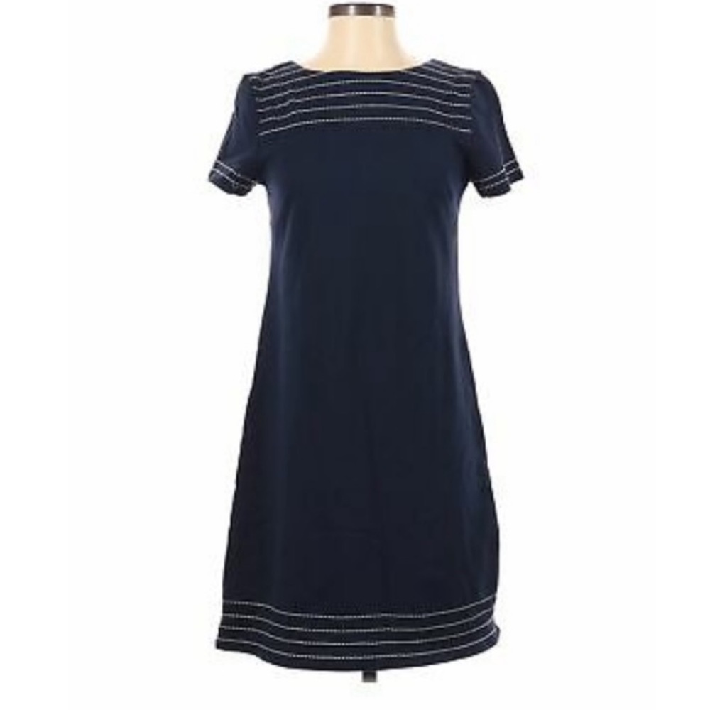 Brooks Brothers Navy Short Sleeve Shift Dress
